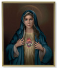 Immaculate Heart of Mary Gold Frame Plaque - 2 Sizes