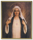 Immaculate Heart of Mary Gold Trim Plaque - 2 Sizes