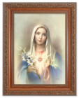Immaculate Heart of Mary with Lily 6x8 Print Under Glass