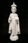 Infant of Prague Statue White Marble Composite - 44 inch