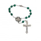 Irish Auto Rosary with Claddagh and Clover Centerpiece