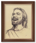 Laughing Christ 11x14 Framed Print Artboard