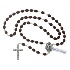 Locket Rosary in Brown