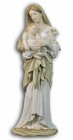 Madonna & Child with Lamb Statue - 11.5 Inches
