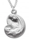 Madonna and Child Medal Sterling Silver