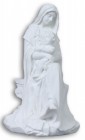 Madonna and Child Statue in White Resin - 6 inches