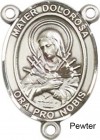 Mater Dolorosa Rosary Centerpiece Sterling Silver or Pewter