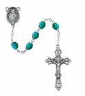May Birthstone Rosary (Emerald) - Silver Oxidized