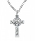 Men's Celtic Crucifix Pendant Sterling Silver or Pewter