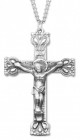 Men's Crown Tip Crucifix with 24“ Chain