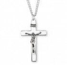 Men's High Polish Crucifix Necklace