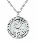 Men's Round St. Christopher Medal