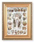 Mysteries of the Rosary 4x5.5 Print Under Glass