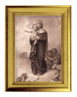 Notre Dame des Anges by Bouguereau 5x7 Print in Gold-Leaf Frame