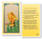 One Little Rose Laminated Prayer Card