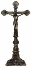 Ornate Standing Crucifix - Bronzed Resin, 13 inch