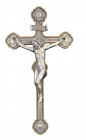 Ornate Wall Crucifix, Pewter Finish - 14 Inch