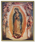Our Lady of Guadalupe with Angels 8x10 Gold Trim Plaque