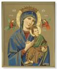 Our Lady of Perpetual Help Gold Trim Plaque - 2 Sizes