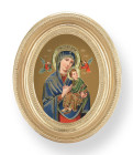 Our Lady of Perpetual Help Small 4.5 Inch Oval Framed Print