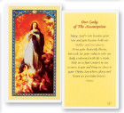 Our Lady of The Assumption Laminated Prayer Card