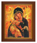 Our Lady of Vladimir 8x10 Textured Artboard Dark Walnut Frame