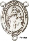 Our Lady of Consolation Rosary Centerpiece Sterling Silver or Pewter