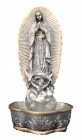 Our Lady of Guadalupe Water Font, Silver Gold - 7 1/2 inch