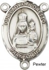 Our Lady of Loretto Rosary Centerpiece Sterling Silver or Pewter