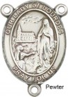 Our Lady of Lourdes Rosary Centerpiece Sterling Silver or Pewter