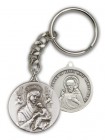 Our Lady of Perpetual Help and Sacred Heart Key Chain