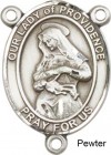 Our Lady of Providence Rosary Centerpiece Sterling Silver or Pewter