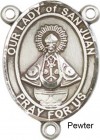 Our Lady of San Juan Rosary Centerpiece Sterling Silver or Pewter