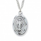 Child Size Oval Miraculous Medal with Scalloped Edge