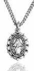 Petite Miraculous Pendant with Scalloped Border