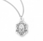 Child's Scroll Tip Miraculous Medal Necklace