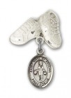 Pin Badge with St. Nino de Atocha Charm and Baby Boots Pin