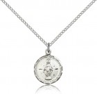 Petite Round Miraculous Medal Necklace