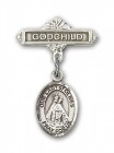 Baby Badge with Our Lady of Olives Charm and Godchild Badge Pin