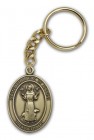 St. Francis of Assisi Oval Shaped Keychain