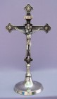 Standing Crucifix in Silver Plated Brass - 11.5“H