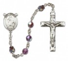 St. Charles Borromeo Sterling Silver Heirloom Rosary Squared Crucifix