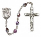 St. Cecilia with Choir Sterling Silver Heirloom Rosary Squared Crucifix