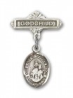Baby Badge with Our Lady of Consolation Charm and Godchild Badge Pin