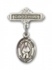 Baby Badge with Our Lady of Hope Charm and Godchild Badge Pin