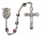 St. Vitus Sterling Silver Heirloom Rosary Fancy Crucifix