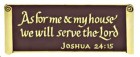 As For Me and My House Wall Plaque