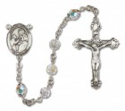 St. John of God Sterling Silver Heirloom Rosary Fancy Crucifix