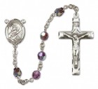 St. Perpetua Sterling Silver Heirloom Rosary Squared Crucifix