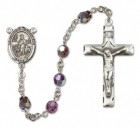 Lord Is My Shepherd Sterling Silver Heirloom Rosary Squared Crucifix